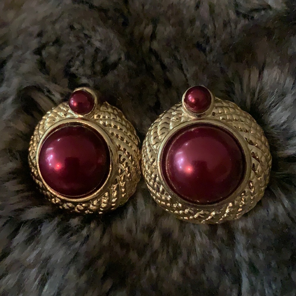 Vintage Statement Earrings. Unsigned. - image 1